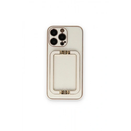 Mey İthalat®  iPhone 14 Pro Kılıf Coco Elit Kapak - Beyaz