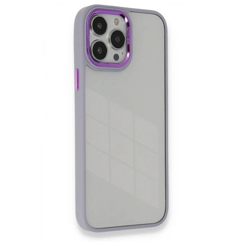 Mey İthalat®  iPhone 14 Pro Kılıf Dora Kapak - Lila
