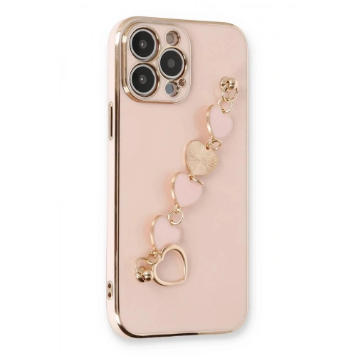 Mey İthalat®  iPhone 14 Pro Kılıf Esila Silikon - Pudra