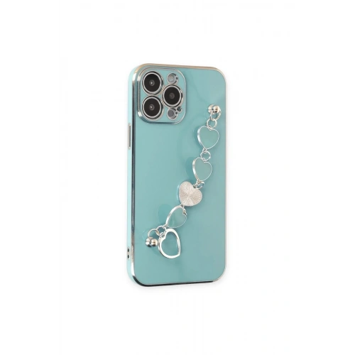 Mey İthalat®  iPhone 14 Pro Kılıf Esila Silikon - Su Yeşili