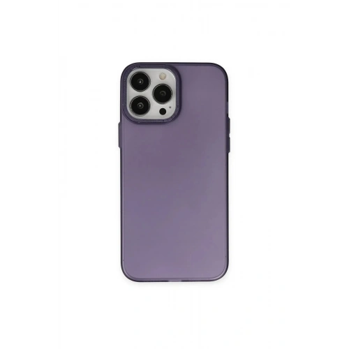Mey İthalat®  iPhone 14 Pro Kılıf Modos Metal Kapak - Derin Mor
