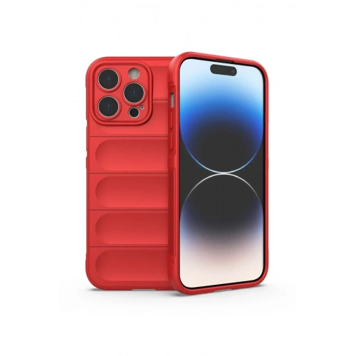 Mey İthalat®  iPhone 14 Pro Kılıf Optimum Silikon - Kırmızı