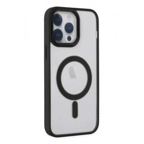 Mey İthalat®  iPhone 14 Pro Kılıf Room Magneticsafe Silikon - Siyah