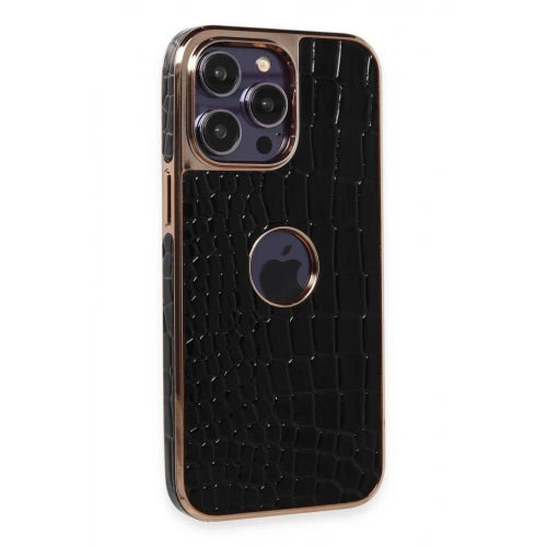 Mey İthalat®  iPhone 14 Pro Kılıf Snake Kapak - Siyah