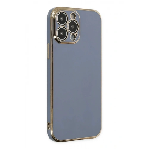 Mey İthalat®  iPhone 14 Pro Kılıf Volet Silikon - Mavi
