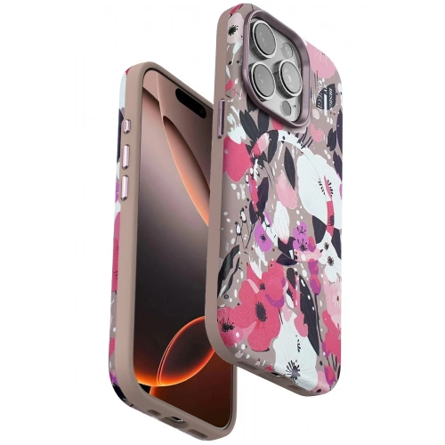 Mey İthalat®  iPhone 14 Pro Max Flower Series Magsafe Kapak - Pembe