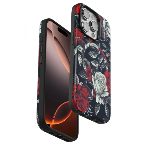 Mey İthalat®  iPhone 14 Pro Max Flower Series Magsafe Kapak - Siyah