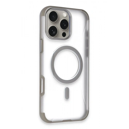 Mey İthalat®  iPhone 14 Pro Max Hilton Magsafe Kapak - Titan Gri