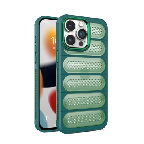 Mey İthalat®  iPhone 14 Pro Max Kılıf Airmax Silikon Kapak - Koyu Yeşil