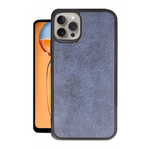 Mey İthalat®  iPhone 14 Pro Max Kılıf Aras Deri Kapak - Lacivert