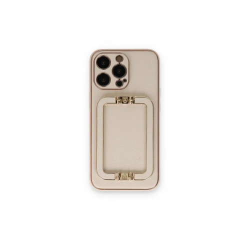 Mey İthalat®  iPhone 14 Pro Max Kılıf Coco Elit Kapak - Gold