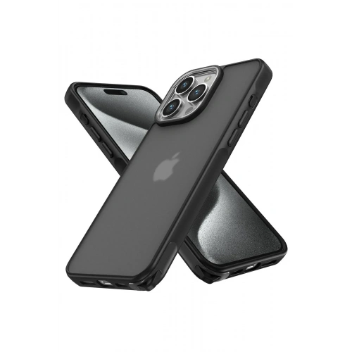 Mey İthalat®  iPhone 14 Pro Max Kılıf Elegant Kapak - Siyah