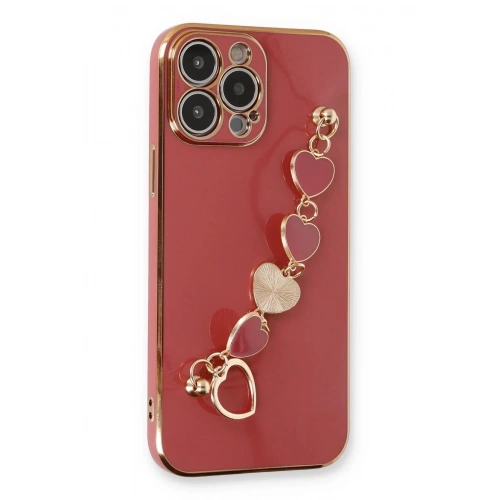 Mey İthalat®  iPhone 14 Pro Max Kılıf Esila Silikon - Kırmızı