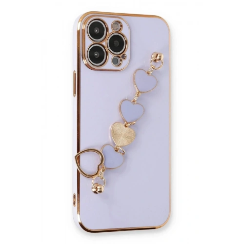 Mey İthalat®  iPhone 14 Pro Max Kılıf Esila Silikon - Lila