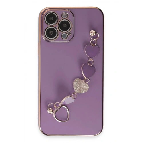 Mey İthalat®  iPhone 14 Pro Max Kılıf Esila Silikon - Mor