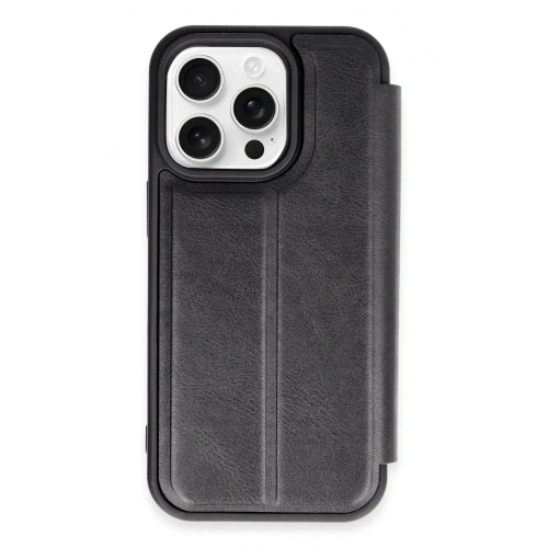 Mey İthalat®  iPhone 14 Pro Max Kılıf Flip Cover - Siyah
