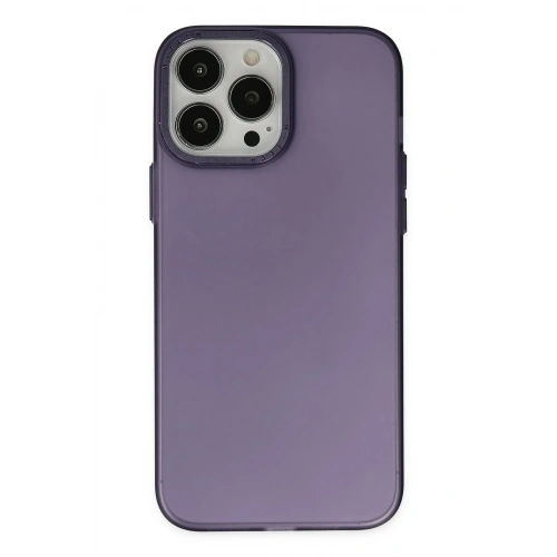Mey İthalat®  iPhone 14 Pro Max Kılıf Modos Metal Kapak - Mor