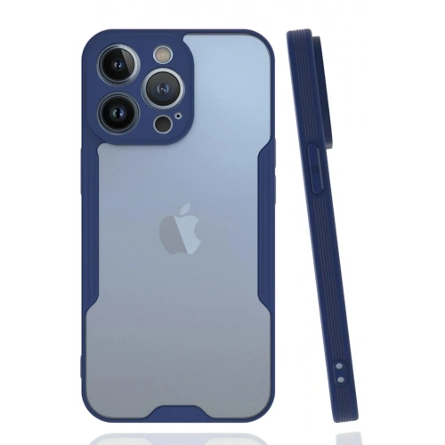 Mey İthalat®  iPhone 14 Pro Max Kılıf Platin Silikon - Lacivert