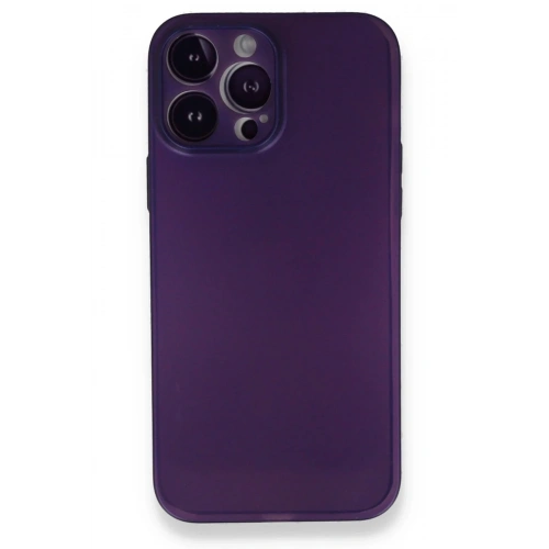 Mey İthalat®  iPhone 14 Pro Max Kılıf PP Ultra İnce Kapak - Mor