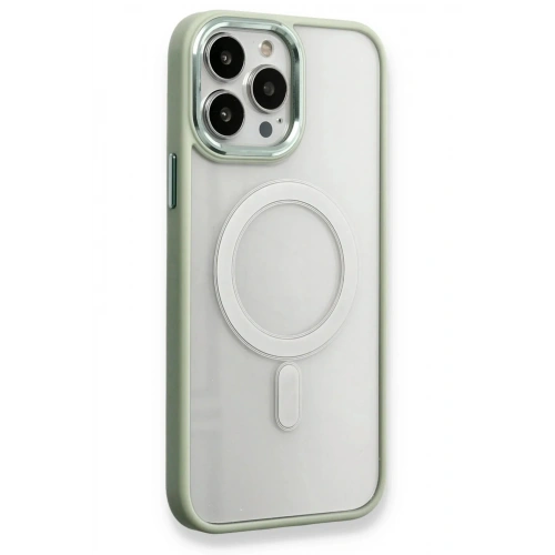 Mey İthalat®  iPhone 14 Pro Max Kılıf Room Magneticsafe Silikon - Su Yeşili