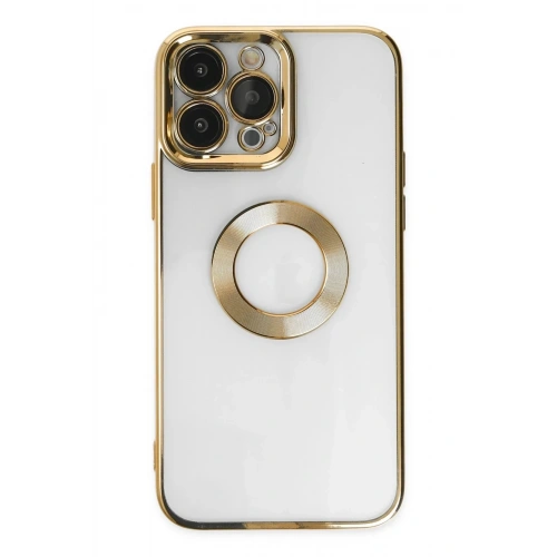 Mey İthalat®  iPhone 14 Pro Max Kılıf Slot Silikon - Gold