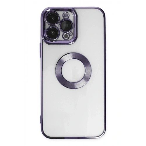 Mey İthalat®  iPhone 14 Pro Max Kılıf Slot Silikon - Mor