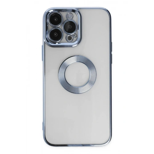 Mey İthalat®  iPhone 14 Pro Max Kılıf Slot Silikon - Sierra Blue