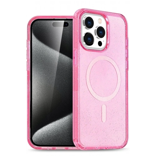 Mey İthalat®  iPhone 14 Pro Max Kılıf Star Magsafe Kapak - Pembe