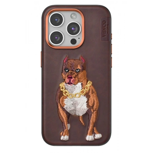 Mey İthalat®  iPhone 14 Pro Max Perma Desenli Kapak - Kahverengi