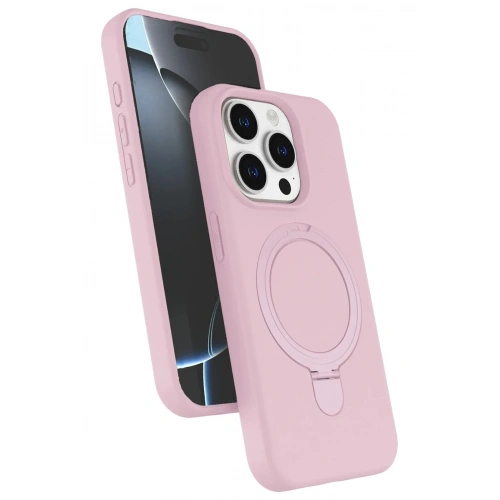Mey İthalat®   iPhone 14 Pro Max Regal Magsafe Standlı Kapak - Açık Pembe
