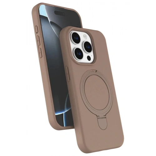 Mey İthalat®   iPhone 14 Pro Max Regal Magsafe Standlı Kapak - Çöl Titanyum
