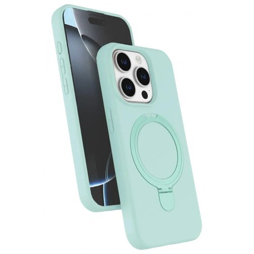 Mey İthalat®   iPhone 14 Pro Max Regal Magsafe Standlı Kapak - Su Yeşili