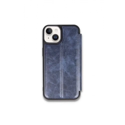 Mey İthalat®   iPhone 15 Kılıf Flip Cover - Lacivert