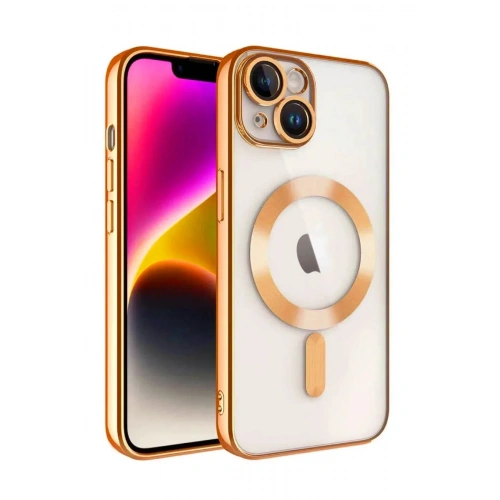 Mey İthalat®  iPhone 15 Kılıf Kross Magneticsafe Kapak - Turuncu