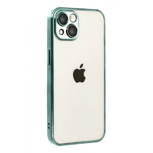 Mey İthalat®   iPhone 15  Lensli Silikon - Yeşil