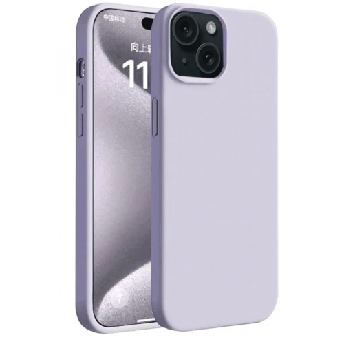 Mey İthalat®  iPhone 15 Plus Kılıf First Silikon - Lila