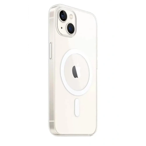 Mey İthalat®   iPhone 15 Plus Kılıf Magneticsafe Şeffaf Silikon - Şeffaf