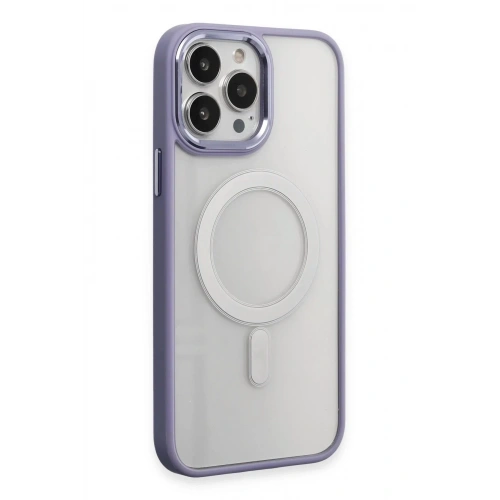 Mey İthalat®  iPhone 15 Pro Kılıf Room Magneticsafe Silikon - Lila