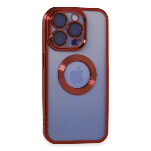 Mey İthalat®  iPhone 15 Pro Kılıf Slot Silikon - Kırmızı