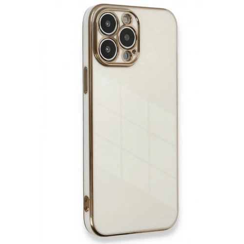 Mey İthalat®  iPhone 15 Pro Kılıf Volet Silikon - Beyaz