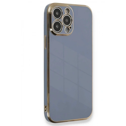 Mey İthalat®  iPhone 15 Pro Kılıf Volet Silikon - Mavi