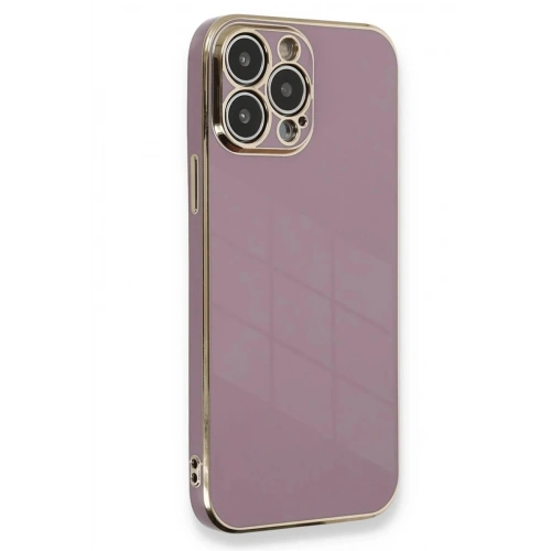 Mey İthalat®  iPhone 15 Pro Kılıf Volet Silikon - Mor