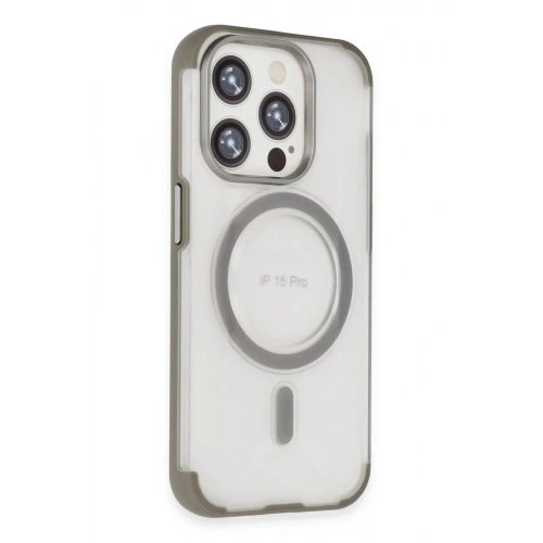 Mey İthalat®  iPhone 15 Pro Max Hilton Magsafe Kapak - Titan Gri