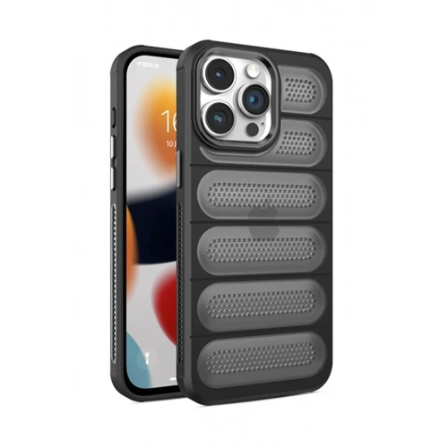 Mey İthalat®  iPhone 15 Pro Max Kılıf Airmax Silikon Kapak - Siyah