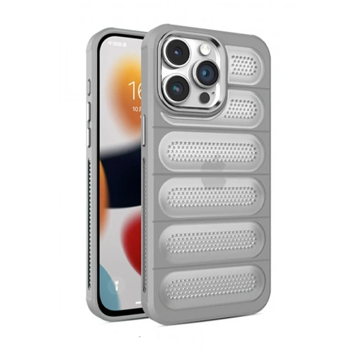 Mey İthalat®  iPhone 15 Pro Max Kılıf Airmax Silikon Kapak - Titan Gri