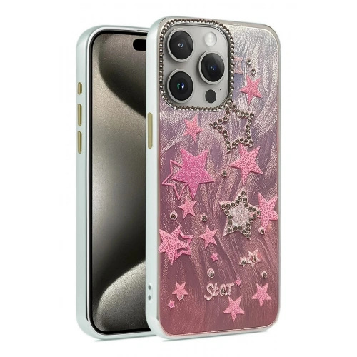 Mey İthalat®  iPhone 15 Pro Max Kılıf Blade Aynalı Desenli Kapak - Desen 7