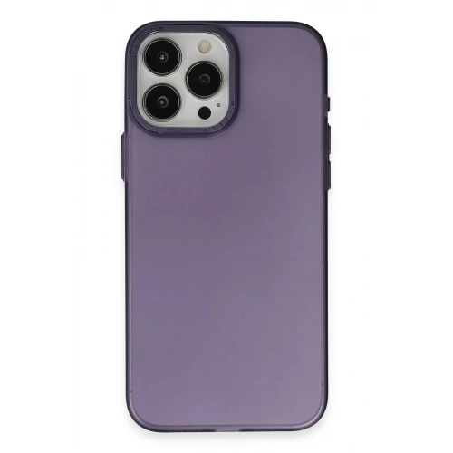 Mey İthalat®  iPhone 15 Pro Max Kılıf Modos Metal Kapak - Derin Mor