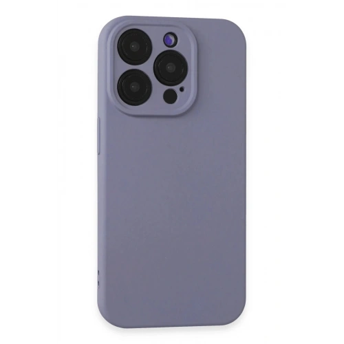 Mey İthalat®  iPhone 15 Pro Max Kılıf Nano içi Kadife Silikon - Lila