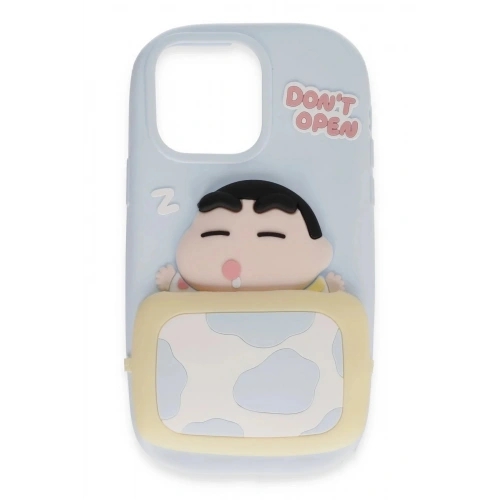Mey İthalat®  iPhone 15 Pro Max Kılıf Poky Karakter Silikon Kapak - Desen 3