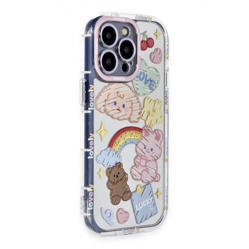 Mey İthalat®  iPhone 15 Pro Max Kılıf Reflexion Desenli Kapak - Desen 4